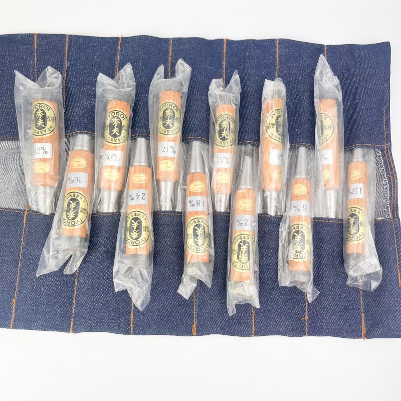 Friday Finds Set of 12 IYOROI Japanese Oire Nomi Bench Chisels [Preowned, As New]