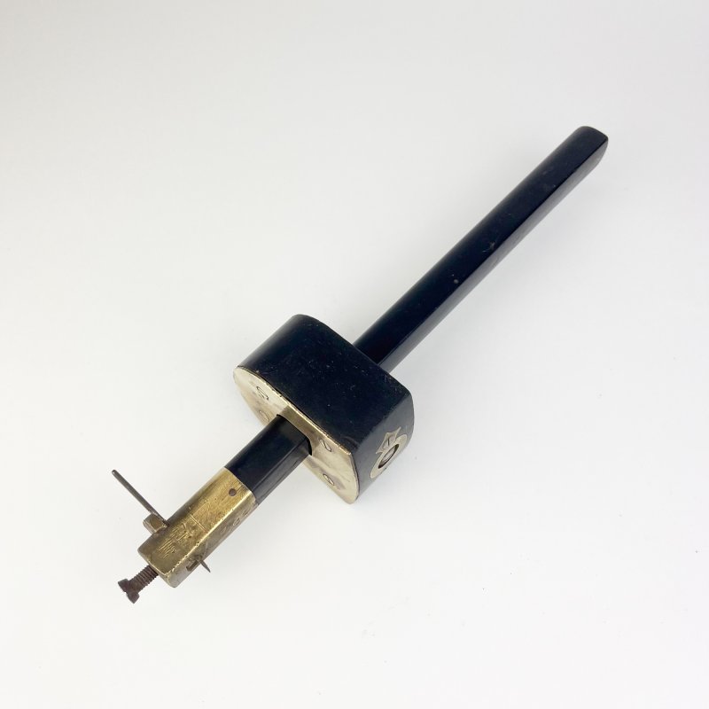 Friday Finds Very Attractive Ebony & Brass Cutting Gauge [Vintage]