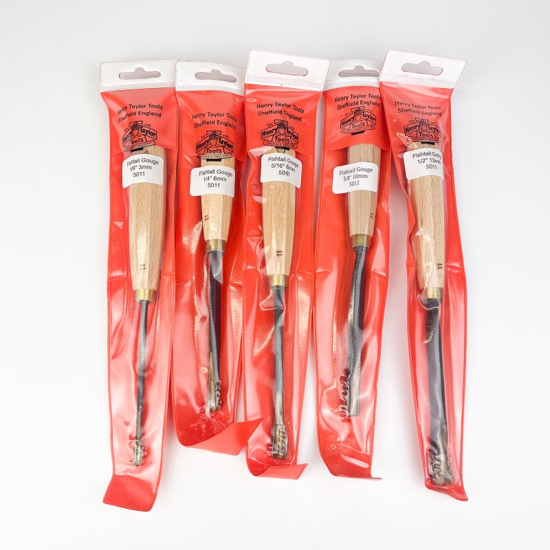 Friday Finds Henry Taylor Sheffield Fishtail Carving Gouges – Series 11 – 5 widths [New, Clearance]