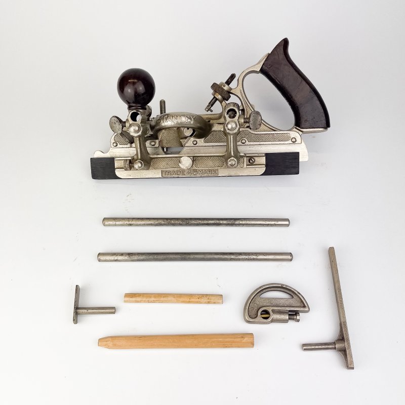 Friday Finds Stanley 45 combination plane in original metal box [Pre-owned]