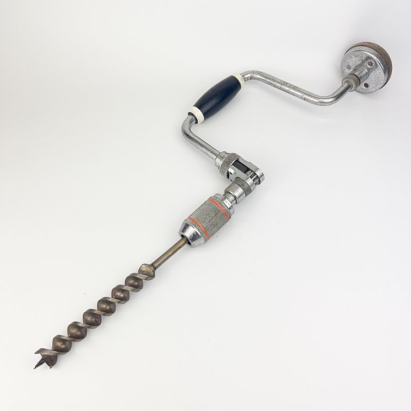 Friday Finds Chairmakers Delight Mark II – Hand Brace with 9 Auger bits [Pre-owned]