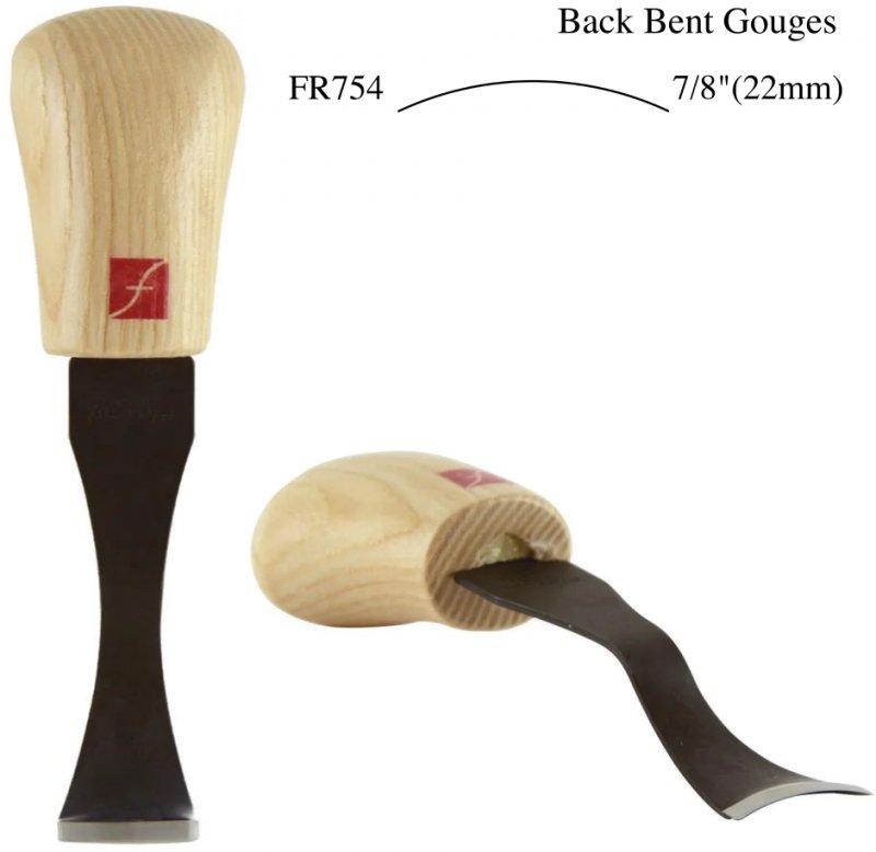 Flexcut Flexcut Back Bent Palm Gouge - 7/8'' (22mm) FR754