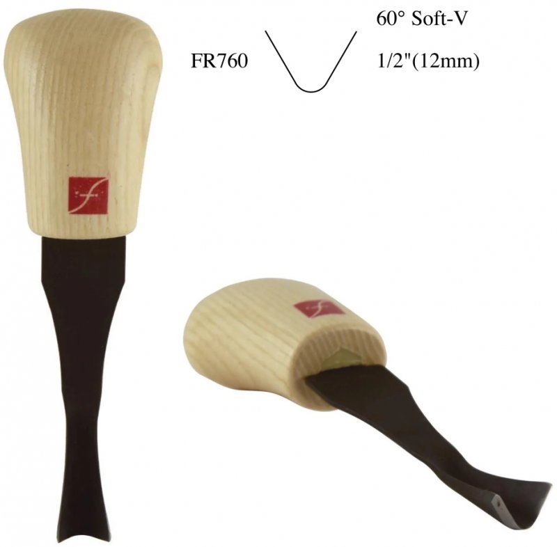 Flexcut Flexcut 60-degree Soft-V Palm Tool - 1/2'' (12mm) FR760