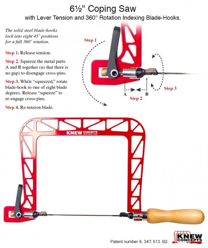 Knew Concepts Knew Concepts 6 1/2'' Coping Saw