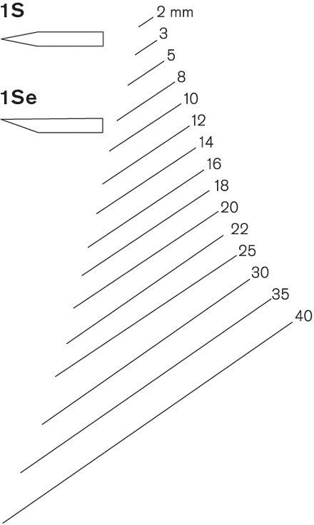 Pfeil Pfeil Series 1S - Double Bevel Skew Chisel