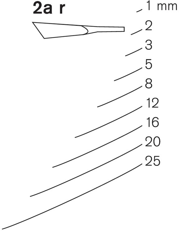 Pfeil Pfeil Series 2a R - Spoon Bent Gouge - Right Skew