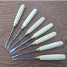 Auriou Chris Pye - Short Fishtail Gouges Set of 7 with Tool Roll