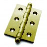 Brusso Brusso Brass Butt Hinge with Ball Finials CB-407B