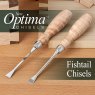 Blue Spruce Blue Spruce Optima Fishtail Chisels - Curly Maple