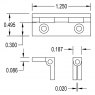 Brusso Brusso Brass Stop Hinge JB-102