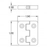 Brusso Brusso Brass Stop Hinge JB-804