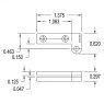 Brusso Brusso Stainless Offset Pivot Hinge L-23S