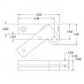 Brusso Brusso Brass Offset Pivot Hinge L-93