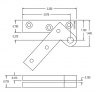 Brusso Brusso Brass Offset Pivot Hinge L-97