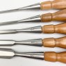 Friday Finds Lie-Nielsen Bevel Edge Chisels (O1 Steel) - Set of 5 in leather roll [Preowned, Unused, SOLD]