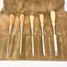Friday Finds Lie-Nielsen Toolworks - Set of 5 Mortise Chisels with Lie Nielsen Leather Roll [Preowned, As New, SO